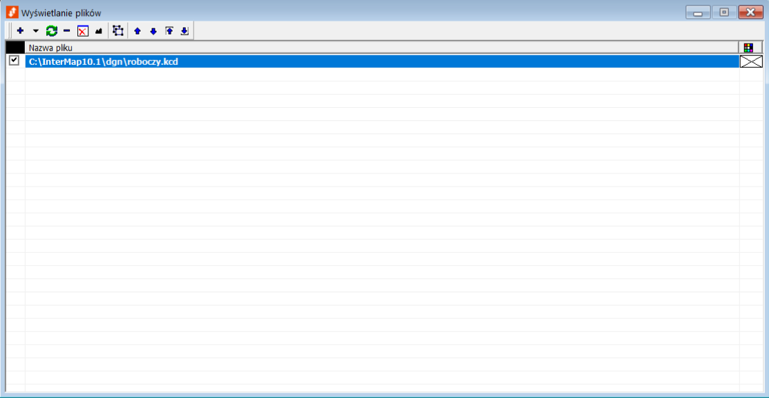 Widok okna wyświetlania plików