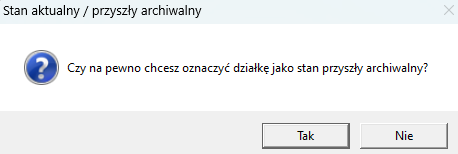 Widok okna komunikatu
