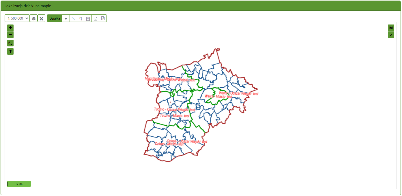 Widok okna do wskazania lokalizacji