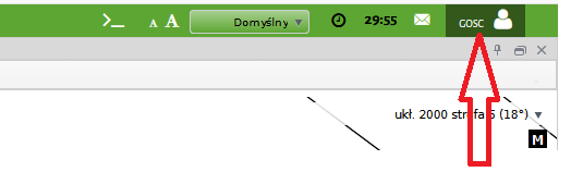 Widok okna aplikacji z nakierowaniem na zalogowany profil Widok okna aplikacji z nakierowaniem na zalogowany profil